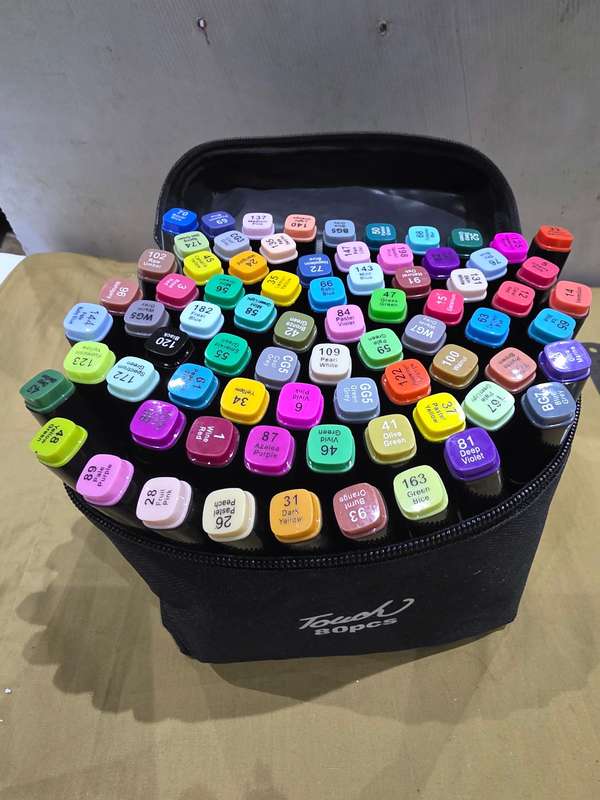 80 PIECE TWO SIDED(THICK AND THIN( TWIN MARKER PENS