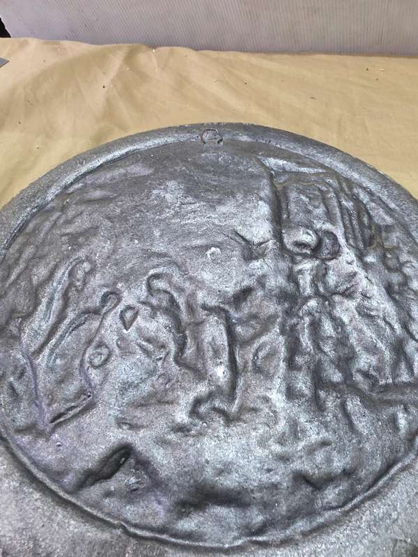 RARE FRENCH HEAVY METAL WALL PLATE