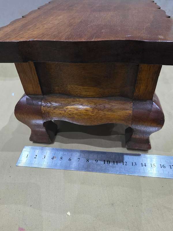 VINTAGE IMBUIA WOOD JEWELRY BOX