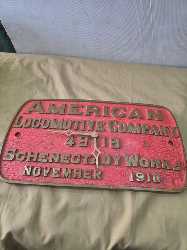 American Locomotive Original Sign Clock - 35 x 20cm - November 1910