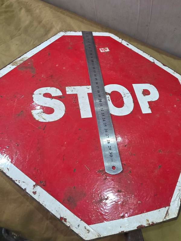 VINTAGE METAL STOP SIGN