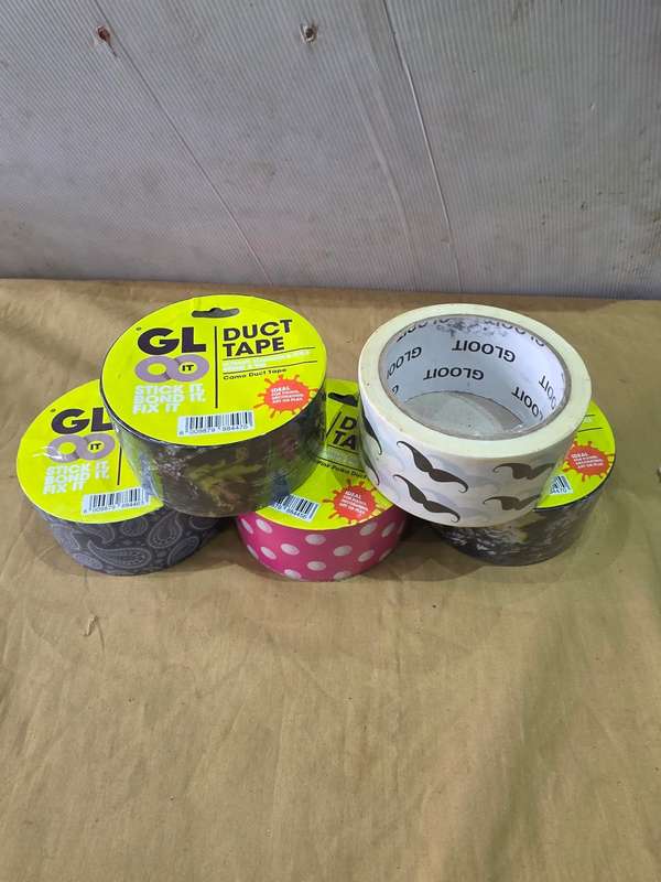 5 ROLLS MULTICOLORED DUCT TAPES