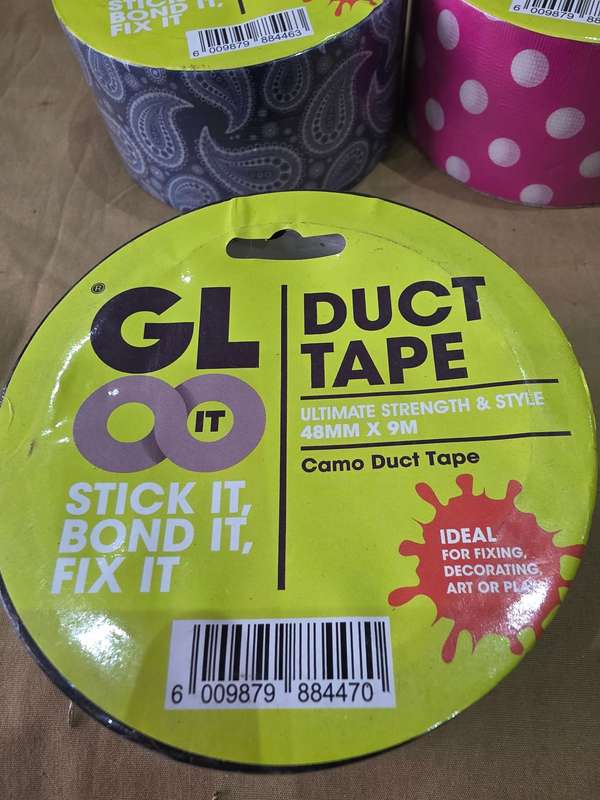 5 ROLLS MULTICOLORED DUCT TAPES