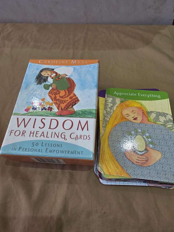 COMPLETE SET OF 50 WISDOM FOR HEALING CARDS BY CAROLINE MYSS