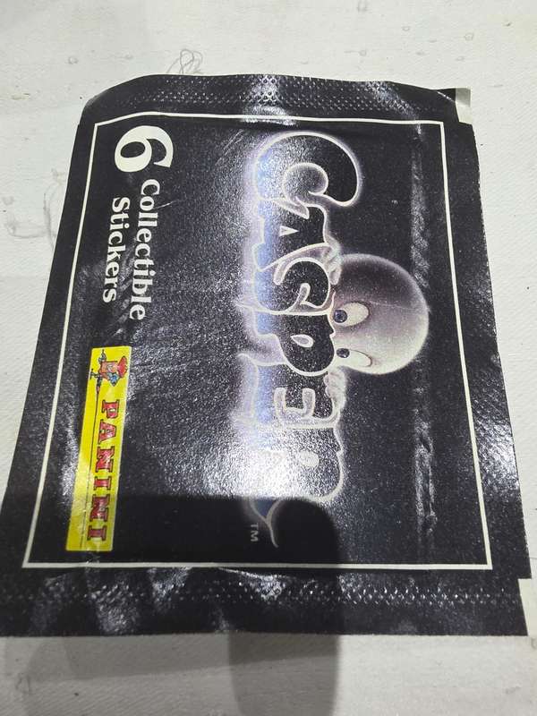 BOX OF 100 PKTS CASPER COLLECTABLE STICKERS(PANINI PRODUCT,ITALY) 600 STICKERS IN ALL