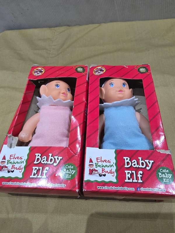 SET OF TWO CUTE BABY ELVES