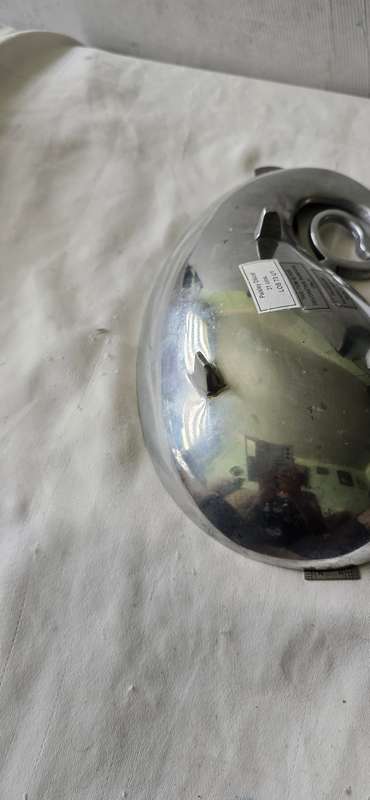 CAROL BOYES STYLE PEWTER SERVER ON FEET