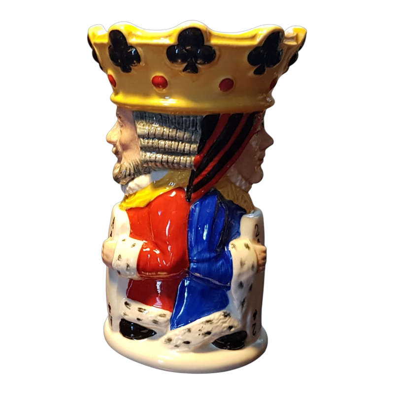 Royal Doulton Two-Sided Toby Jug King and Queen of Clubs D6999 Perfect Condition