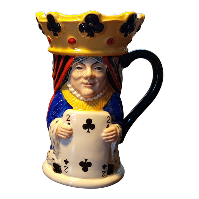 Royal Doulton Two-Sided Toby Jug King and Queen of Clubs D6999 Perfect Condition