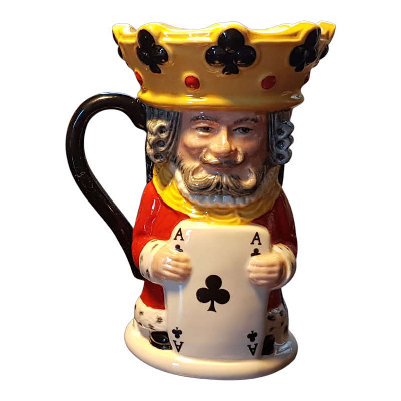 Royal Doulton Two-Sided Toby Jug King and Queen of Clubs D6999 Perfect Condition