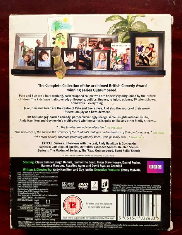 DVD Box Set - Outnumbered - Series 1 - 3  Preloved in Very Good Condition