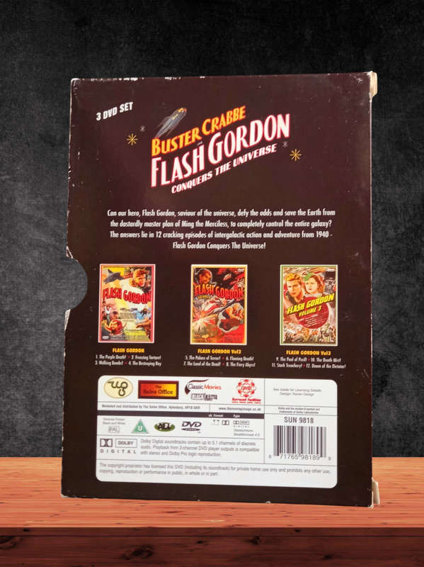 3-Disc DVD Box Set - Flash Gordon Conquers The Universe: Volumes 1, 2 & 3