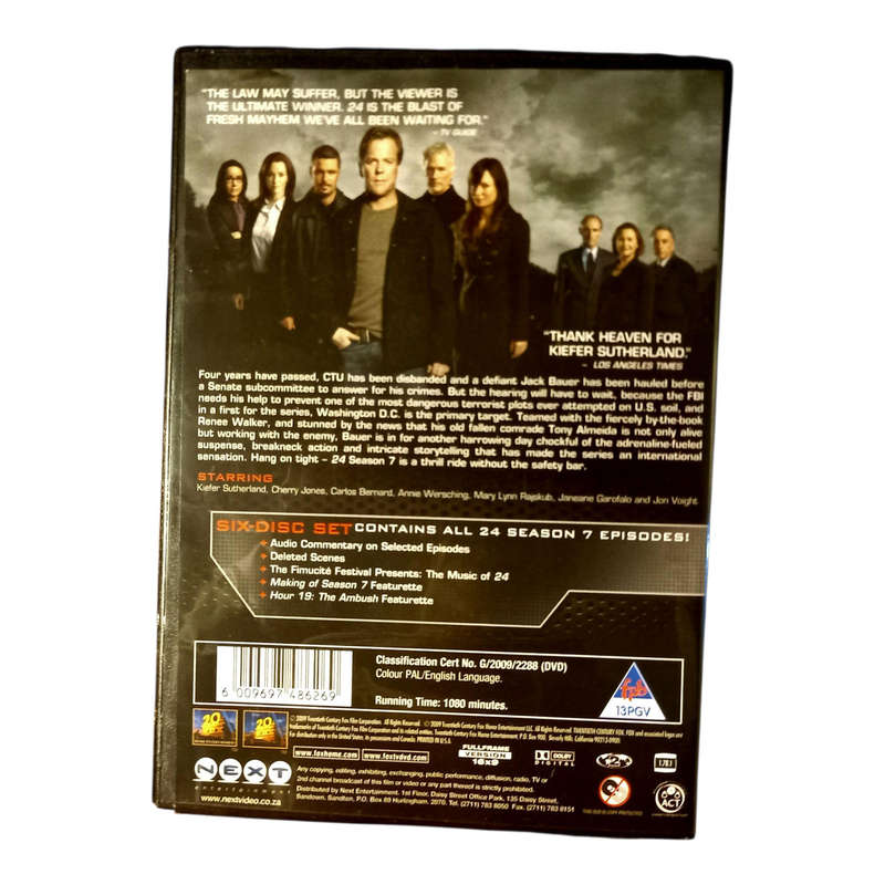 24: Season 7 Complete 6-Disc Box Set DVD Region 2 - Very Good Condition