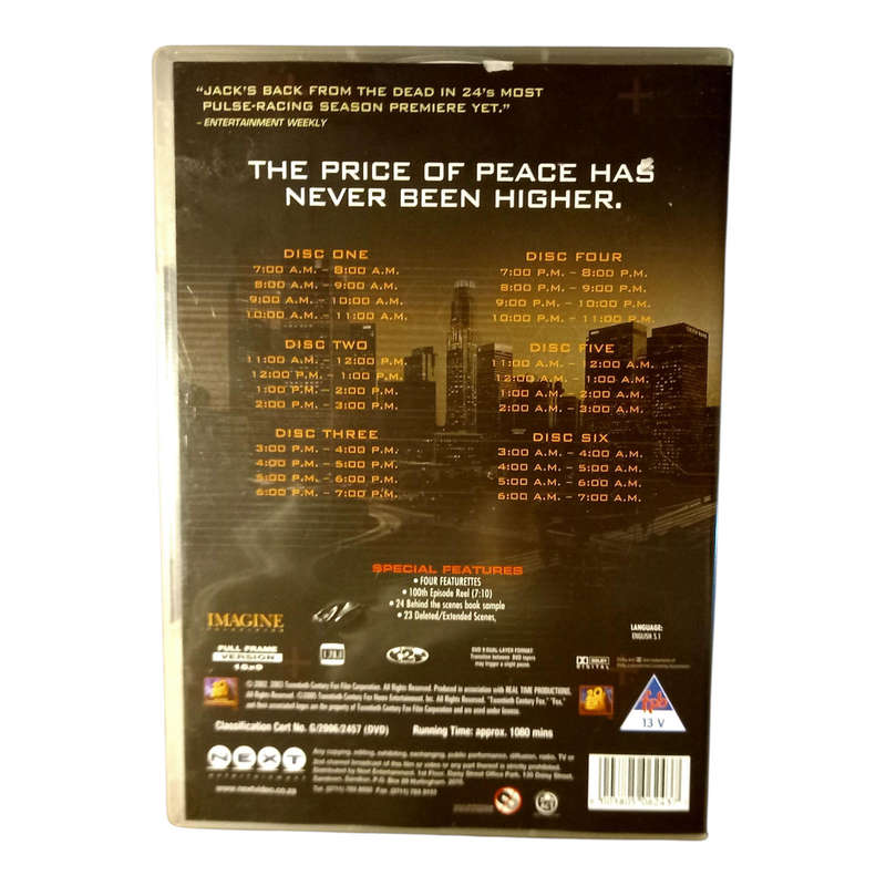 24 Season 5 6-Disc DVD Box Set Preloved Very Good Condition