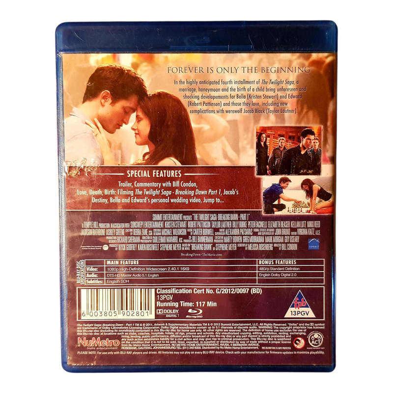 Twilight: Breaking Dawn - Part 1 (Blu-ray) Very Good Condition | Region B