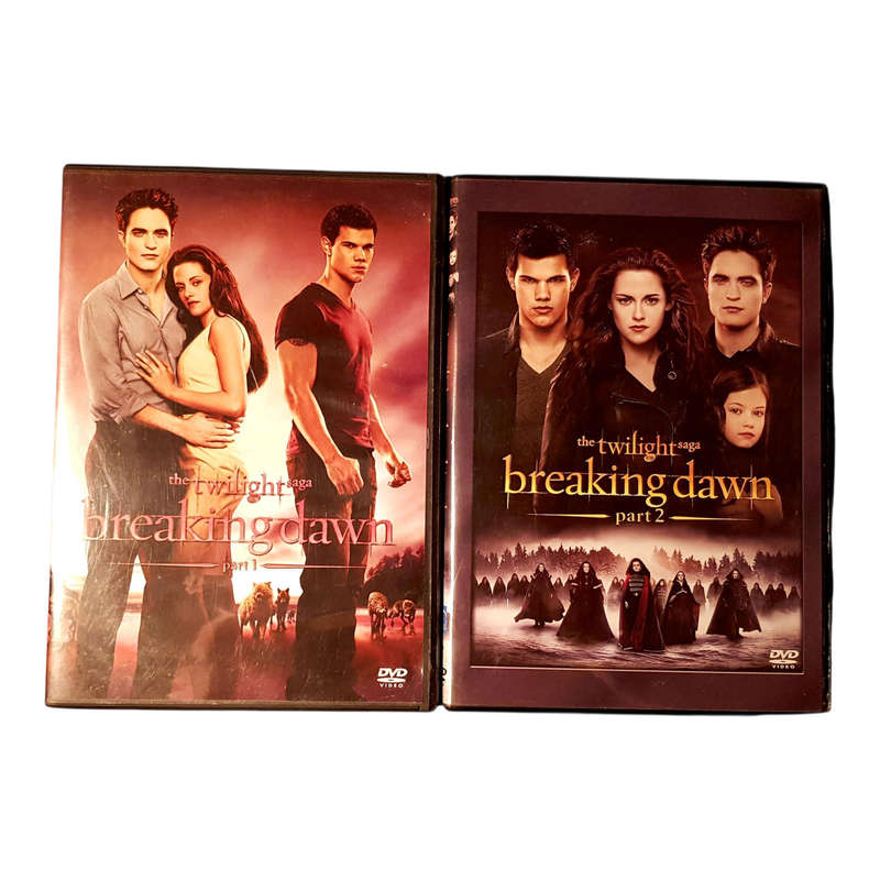 Twilight: Breaking Dawn Part 1 & Part 2  2 x DVDs | Very Good Condition | Region 2
