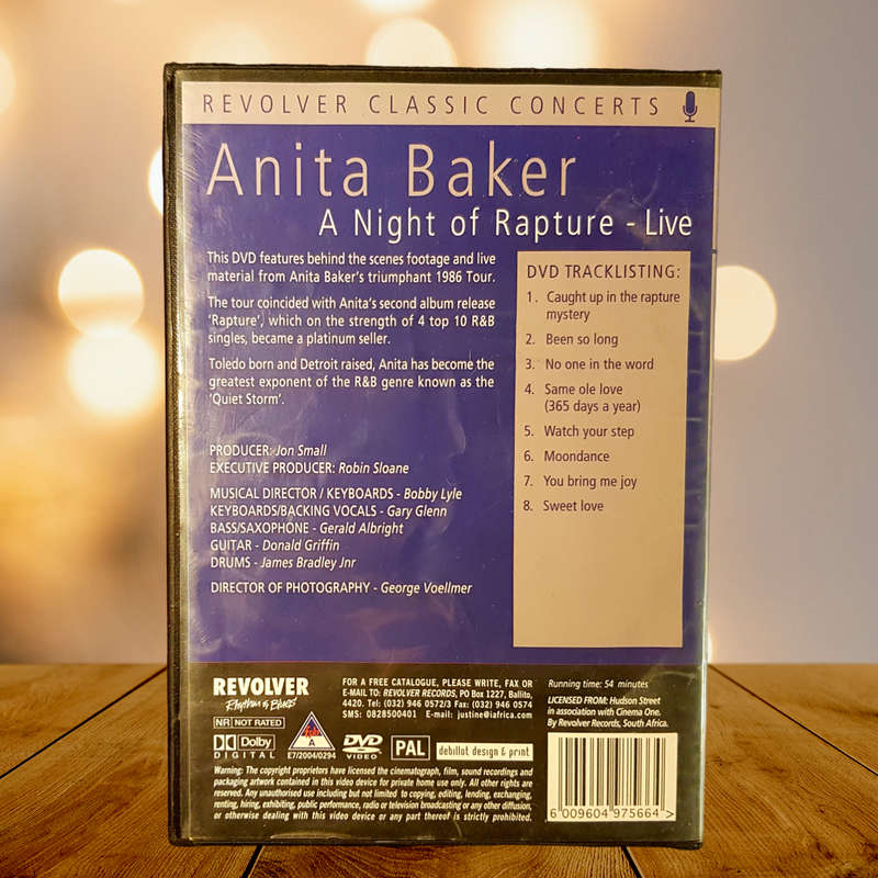 Anita Baker  A Night of Rapture: Live [DVD]  Classic Soul & R&B Concert Performance