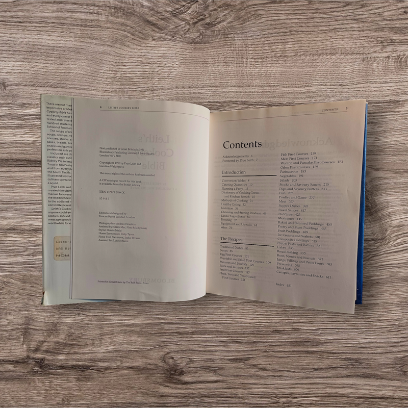 Leith's Cookery Bible Prue Leith & Caroline Waldegrave Hardcover Very Good Condition