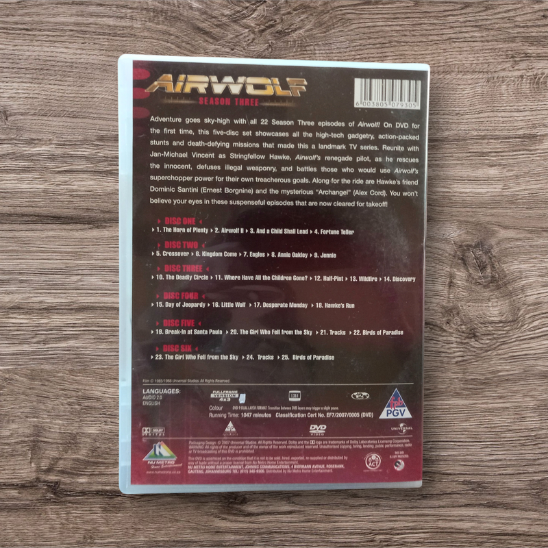 Airwolf - Season 1 to 3 - DVD - 16 Discs