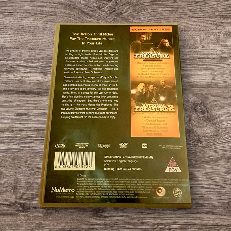 DVD National Treasure 1 & 2 Double Pack 3 Disc Box Set
