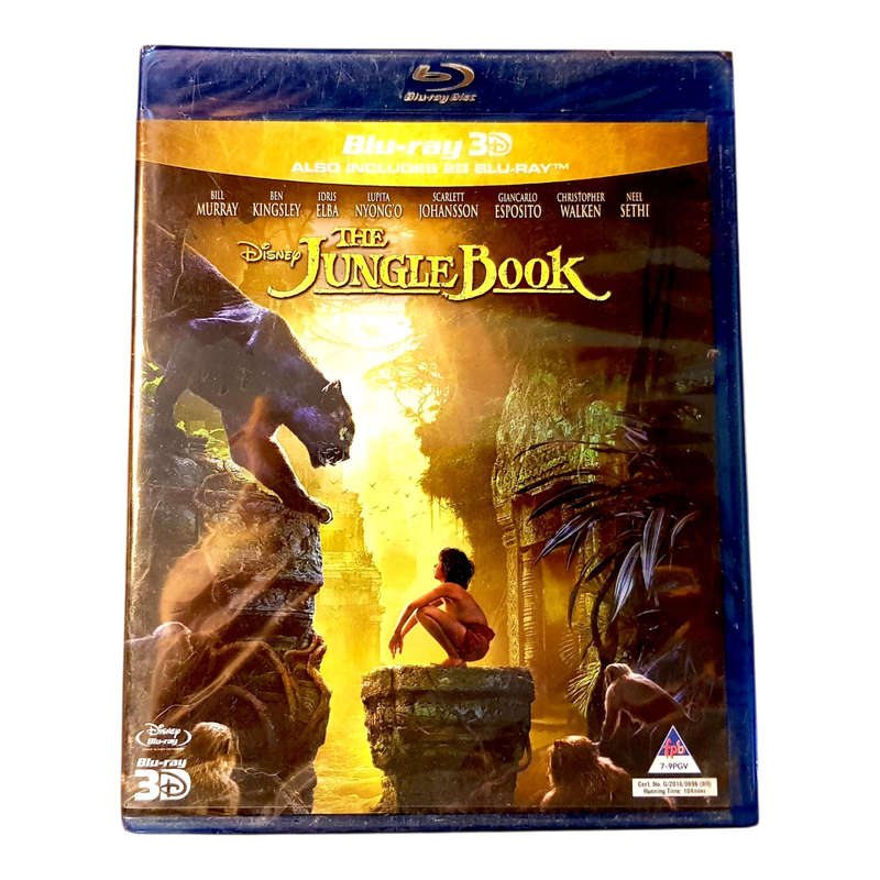 The Jungle Book (3D Blu-ray + Blu-ray) Factory Sealed | Disney | Region Free