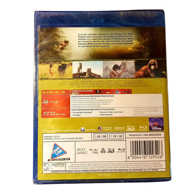 The Jungle Book (3D Blu-ray + Blu-ray) Factory Sealed | Disney | Region Free