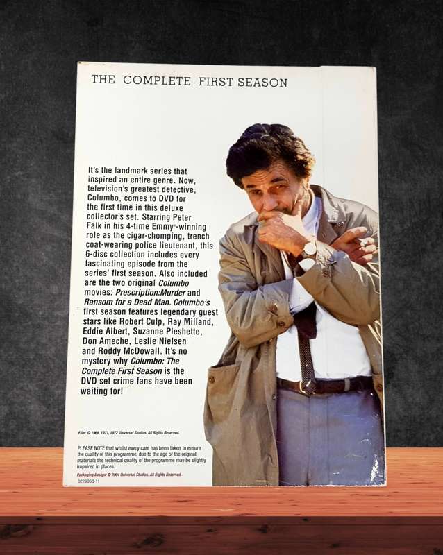 Columbo  The Complete First Season DVD, Region 2  Peter Falk Classic Crime Series