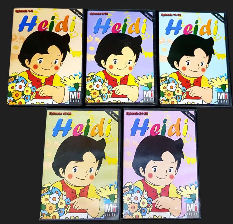 DVDs - Heidi -  Deel 1 - 25 - Afrikaans - 5 DVDs