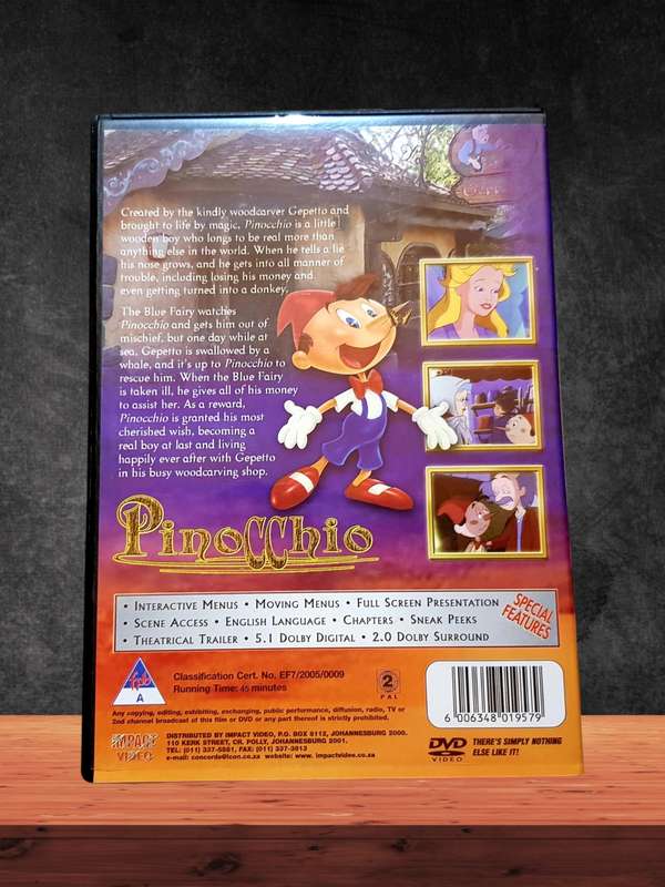 3 x Kids DVDs The New Adventures of Heidi Heidi (Animated) - Pinocchio (Animated)