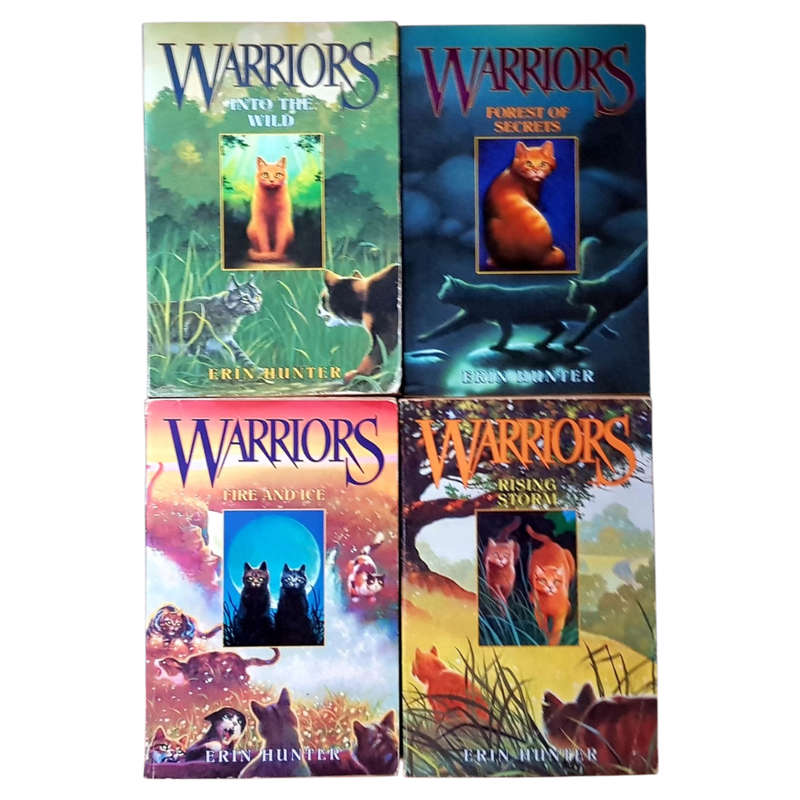 Warrior Cats: Volumes 1 to 4  The Prophecies Begin by Erin Hunter (Softcover Set)
