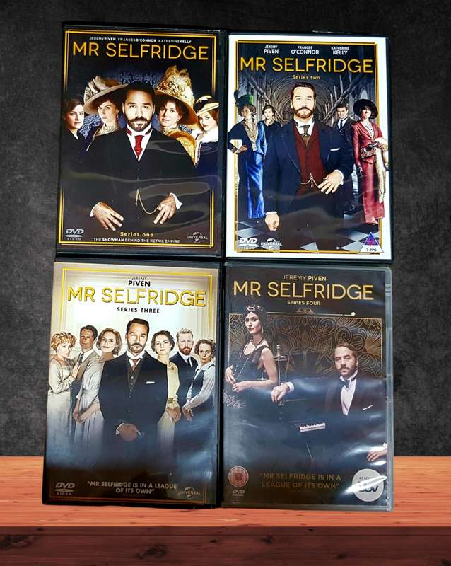 DVD Boxset x 4 Mr Selfridge Complete Seasons 1 to 4 12 Discs, Region 2