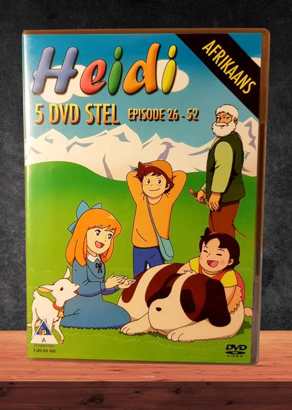 Heidi Volledige 10 x DVD Boksstel Reeks 150 Afrikaanse Animasiereeks Baie Goeie Toestand