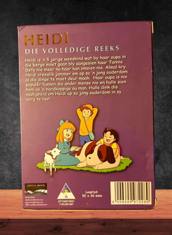 Heidi Volledige 10 x DVD Boksstel Reeks 150 Afrikaanse Animasiereeks Baie Goeie Toestand