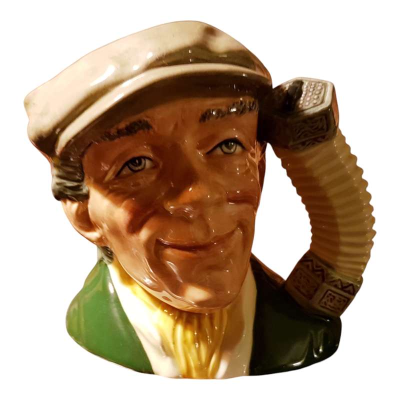 Royal Doulton Large Character Jug The Busker D6775  Vintage Musician Jug  1987