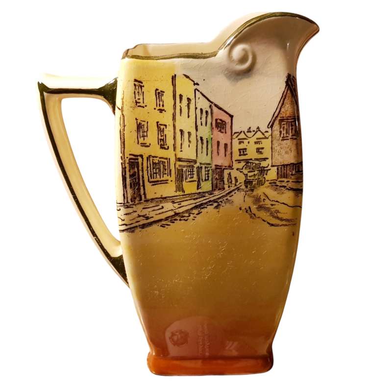 Royal Doulton Bill Sykes Dickens Ware Jug D5175  Friar Shape, Vintage c1930s