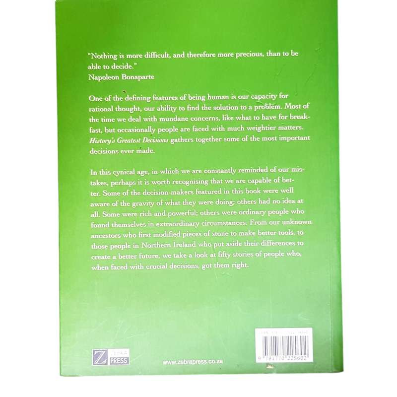 Softcover Book History's Greatest Decisions And the People Who Made Them by Bill Price