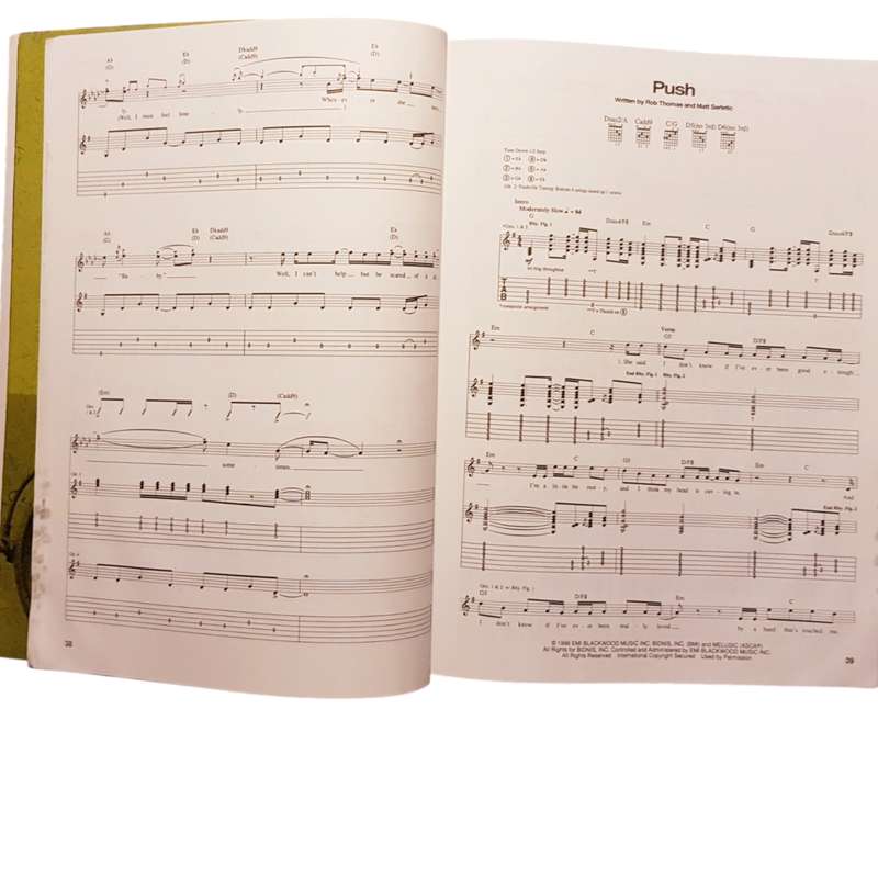 Matchbox 20 Yourself or Someone Like You Guitar Recorded Versions Sheet Music