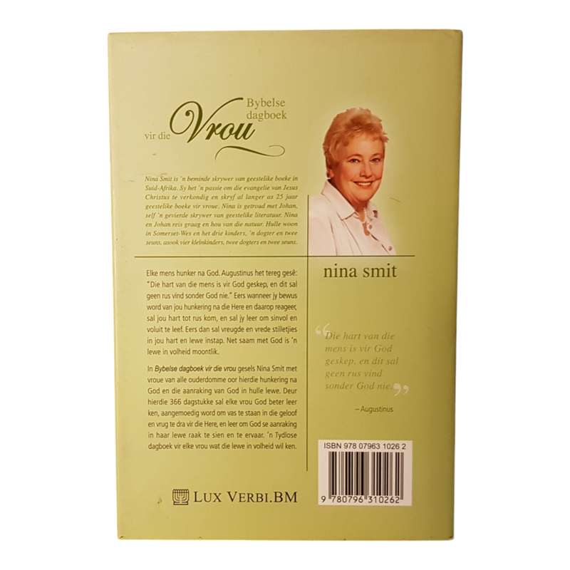 Hardeband Bybelse Dagboek vir die Vrou deur Nina Smit Geïnspireerde Dagstukkies Baie Goed Vers