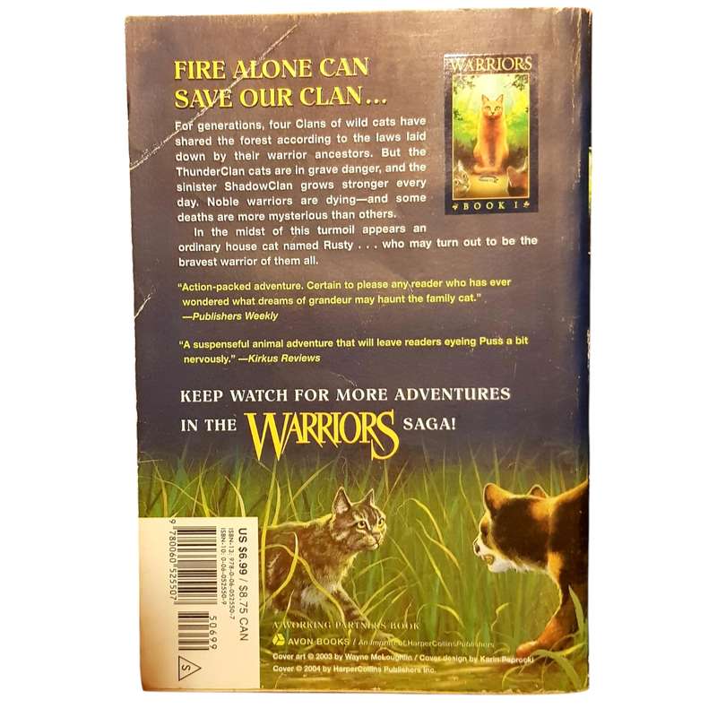 Warrior Cats: Volumes 1 to 4  The Prophecies Begin by Erin Hunter (Softcover Set)