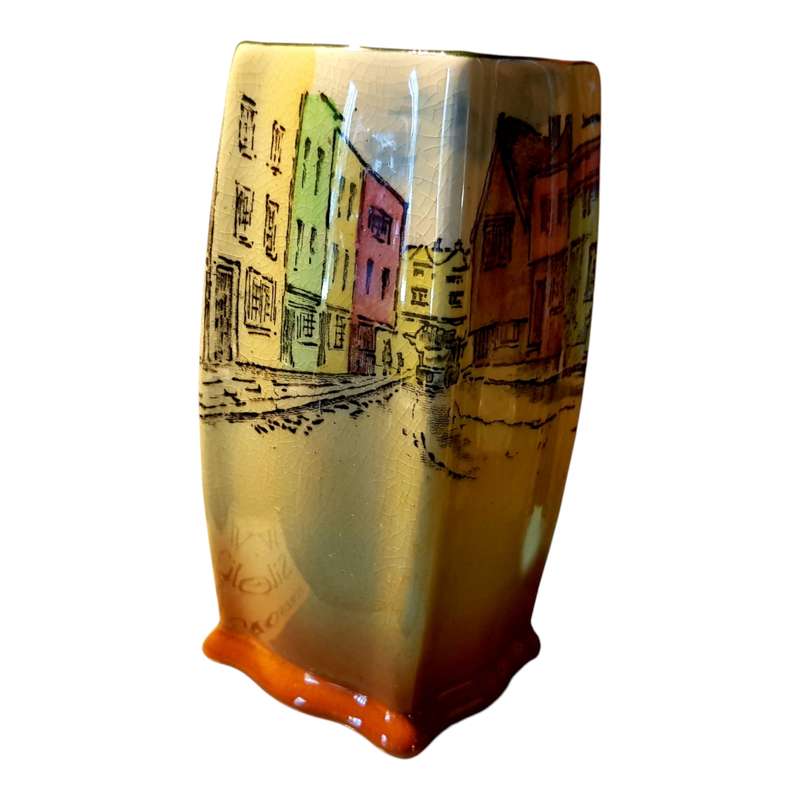 Royal Doulton Dickens Poor Joe Small Rectangle Vase D5175