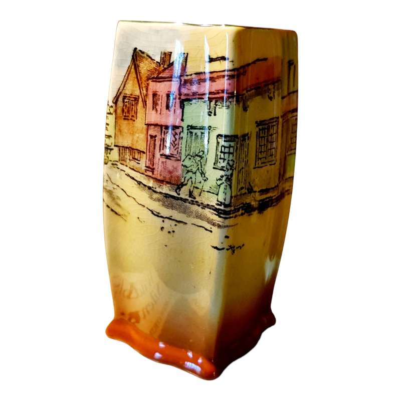 Royal Doulton Dickens Poor Joe Small Rectangle Vase D5175