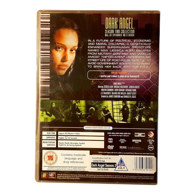 Dark Angel Complete Season 1 & 2 DVD Box Sets 12 Discs Region 2 Very Good Condition