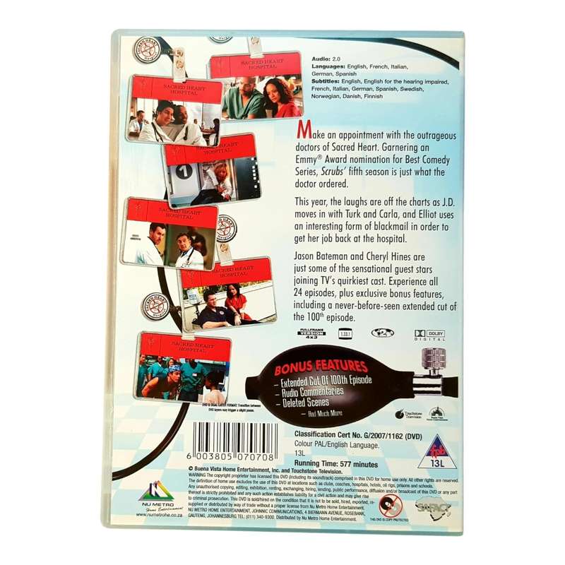 Scrubs Seasons 1 to 6 DVD Box Set Collection Region 2 Very Good Condition 24 Discs