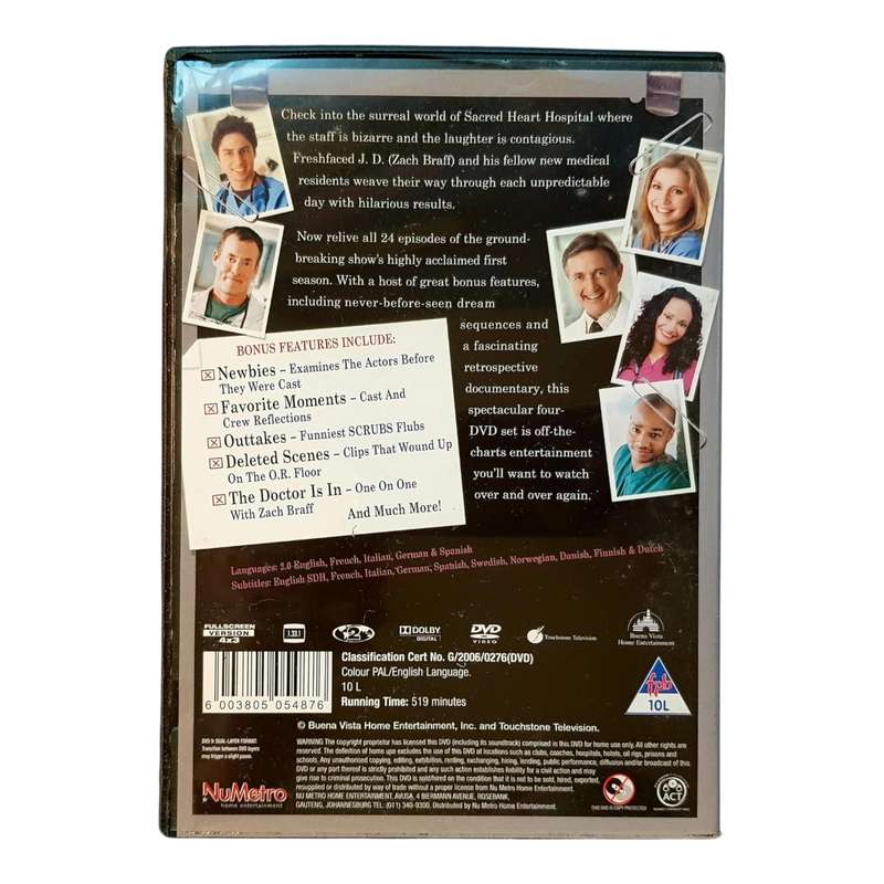 Scrubs Seasons 1 to 6 DVD Box Set Collection Region 2 Very Good Condition 24 Discs
