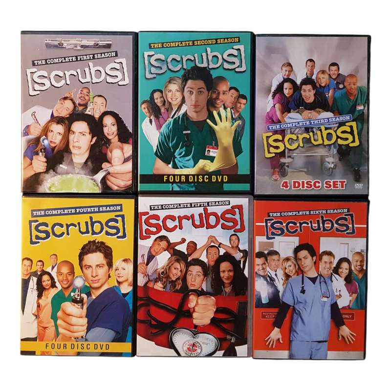Scrubs Seasons 1 to 6 DVD Box Set Collection Region 2 Very Good Condition 24 Discs