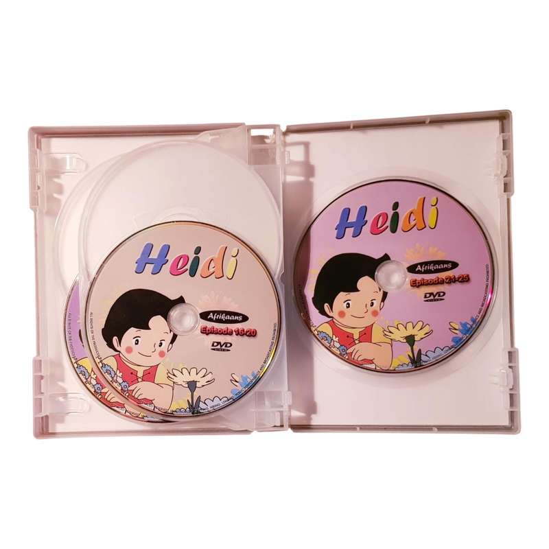 Heidi  Reeks 1-25  5-DVD Stel  Preloved  Baie Goeie Toestand  Afrikaans
