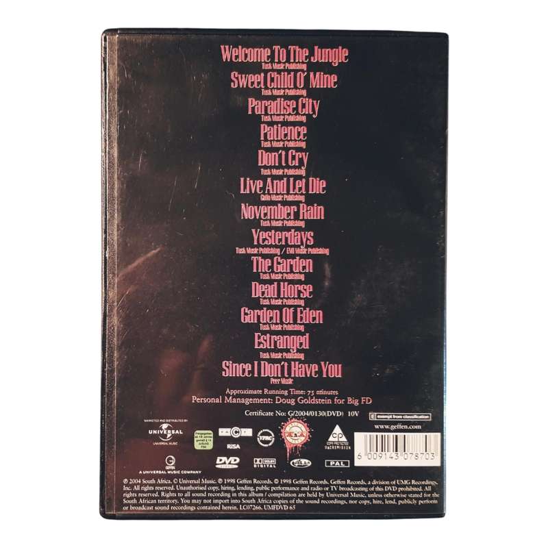Guns N' Roses Welcome to the Videos Music DVD Preloved Very Good Condition