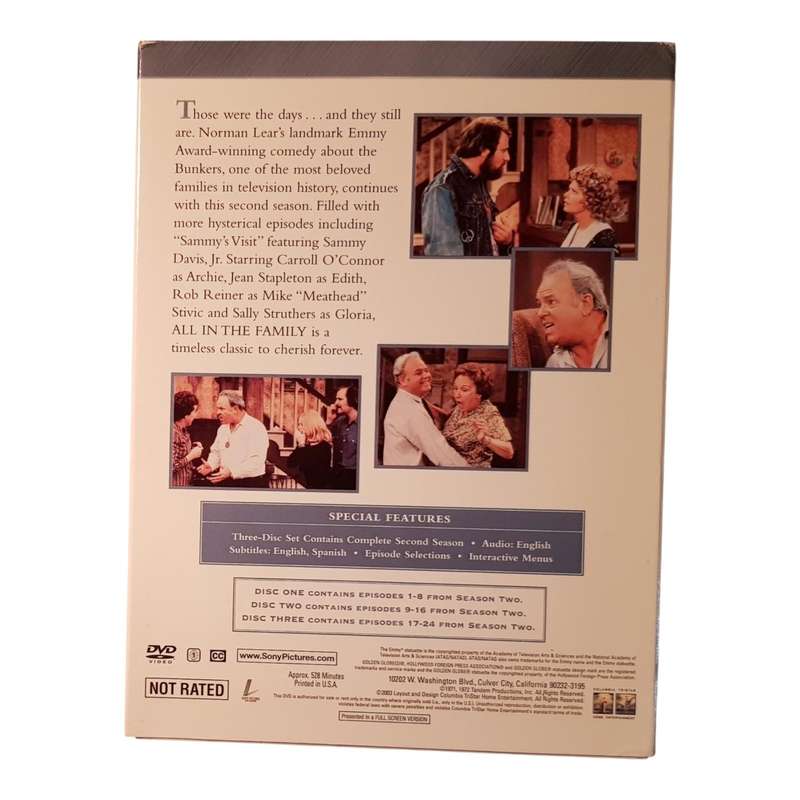 All In The Family  Season 1 & 2  DVD Box Sets  Region 1  Preloved  Very Good Condition