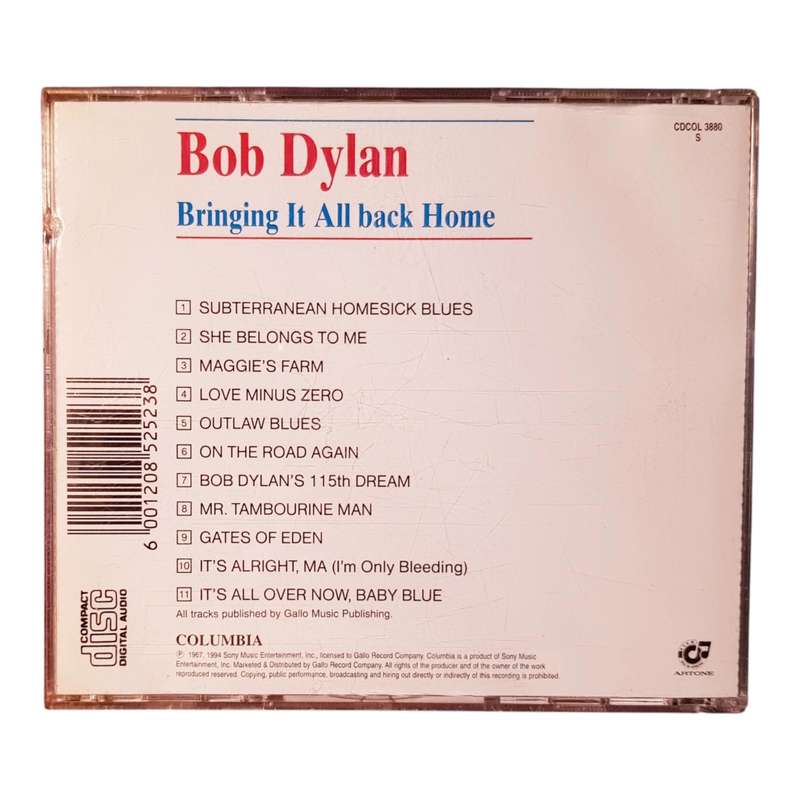 Bob Dylan Bringing It All Back Home CD | Folk Rock Landmark | Includes Subterranean Homesick Blues"