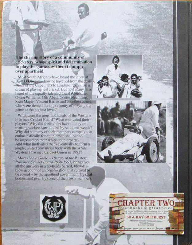 More Than a Game-History of the Western Province Cricket Board-1959-1991